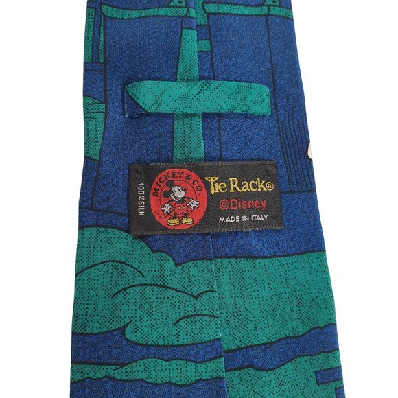 Tie Rack Disney Mens Necktie Tie Designer Italian All Silk Work Office Dad Gift - Picture 4 of 5